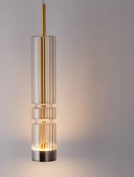 LED zlato-cognac moderné svietidlo Bento 39