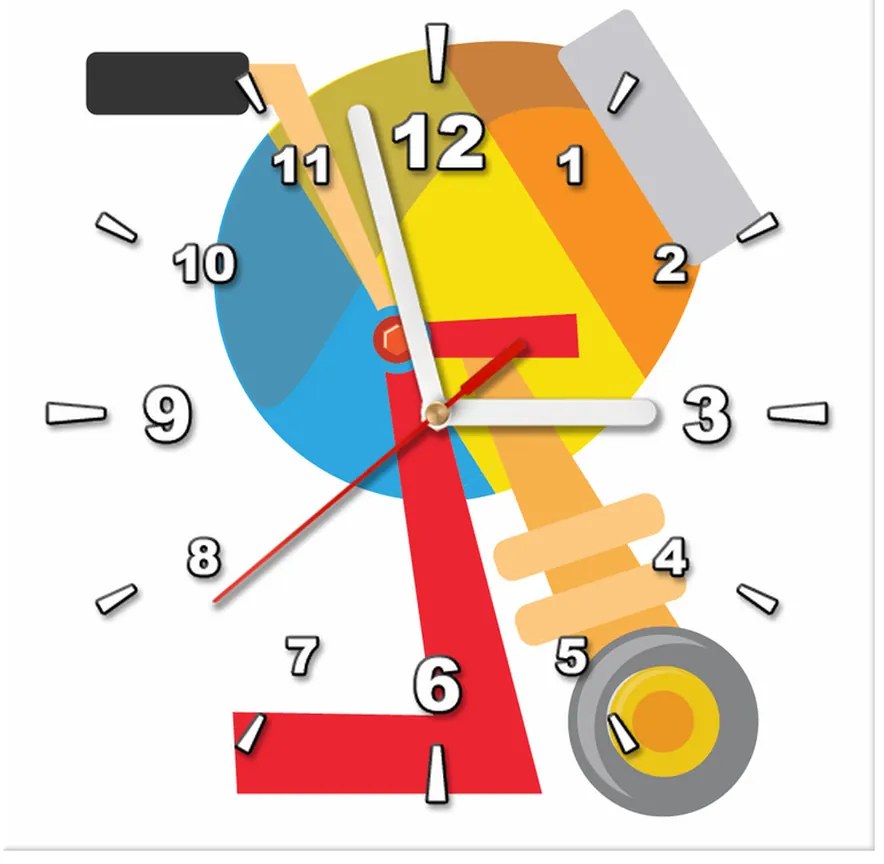 Gario Obraz s hodinami Miešačka Rozmery: 40 x 40 cm