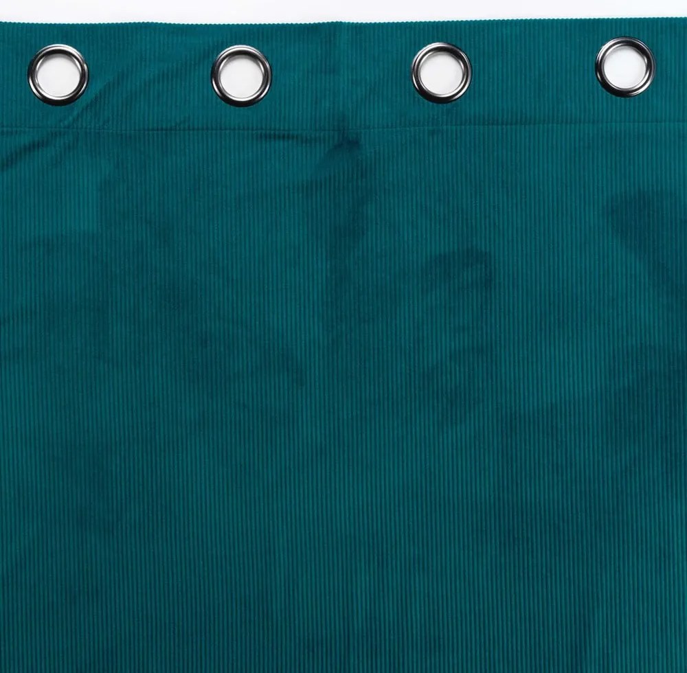 Modrý menčestrový záves 140x260 cm Casual – douceur d'intérieur