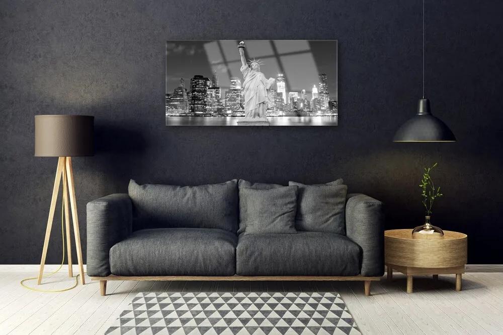 Obraz na skle Socha slobody new york 125x50 cm