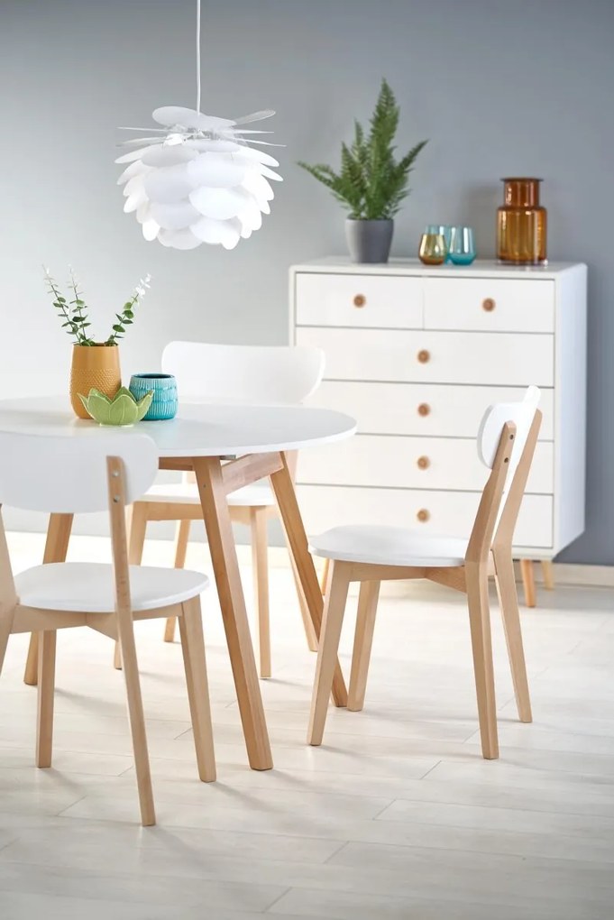 Jídelní rozkládací stůl Ruden 102/142 cm bílý