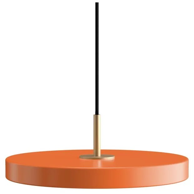 Oranžové kovové LED stmievateľné závesné svietidlo s kovovým tienidlom ø 31 cm Asteria Plus – UMAGE