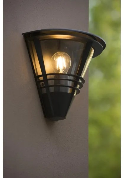Lucide 11812/01/30 - Vonkajšie nástenné svietidlo LIVIA 1xE27/60W/230V čierna