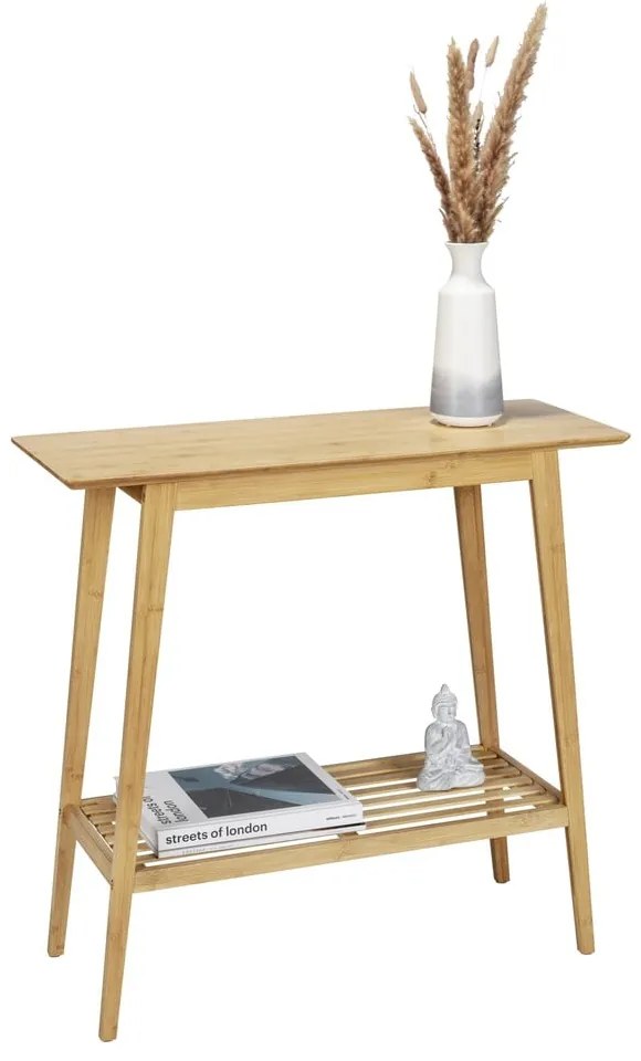 Bambusový konzolový stolík v prírodnej farbe 30x80 cm Kona - Wenko