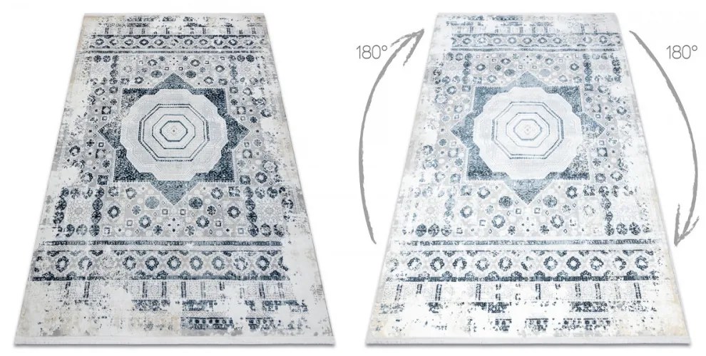 Kusový koberec Maloga modrokrémový 120x170cm