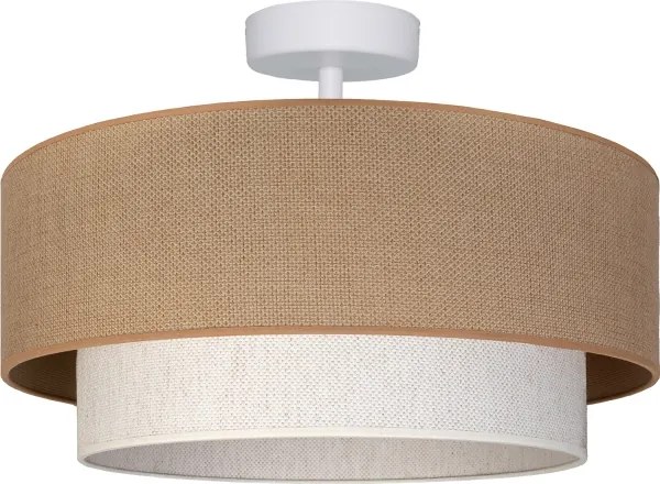 Brilagi - Prisadený LED luster BOHO ECO 1xE27/10W/230V pr. 40 cm béžová/krémová