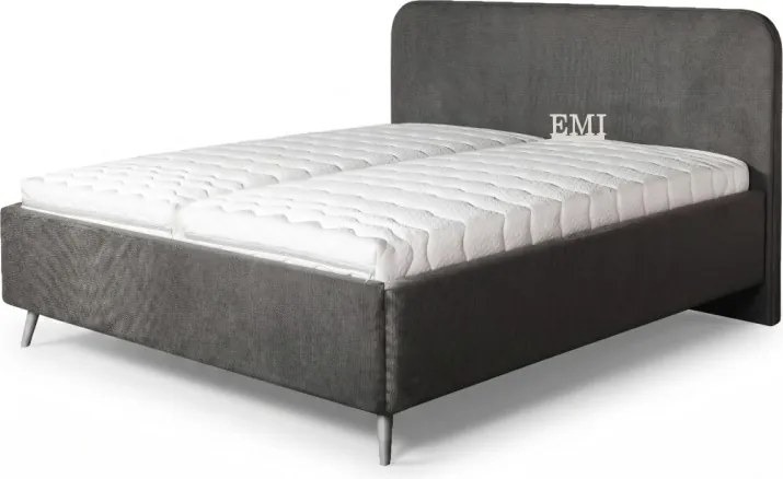 Posteľ čalúnená ESMINA + lamelový rošt + matrac EMI