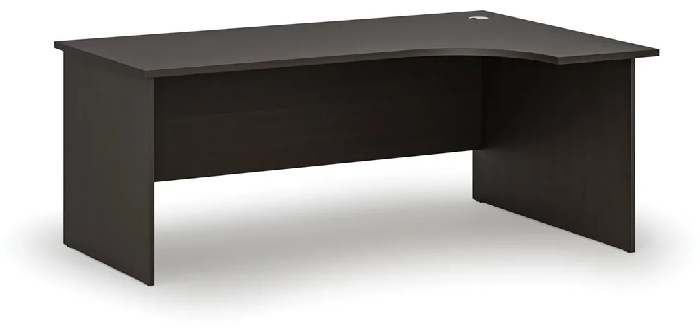 Kancelársky rohový pracovný stôl PRIMO WOOD, 1800 x 1200 mm, pravý, wenge