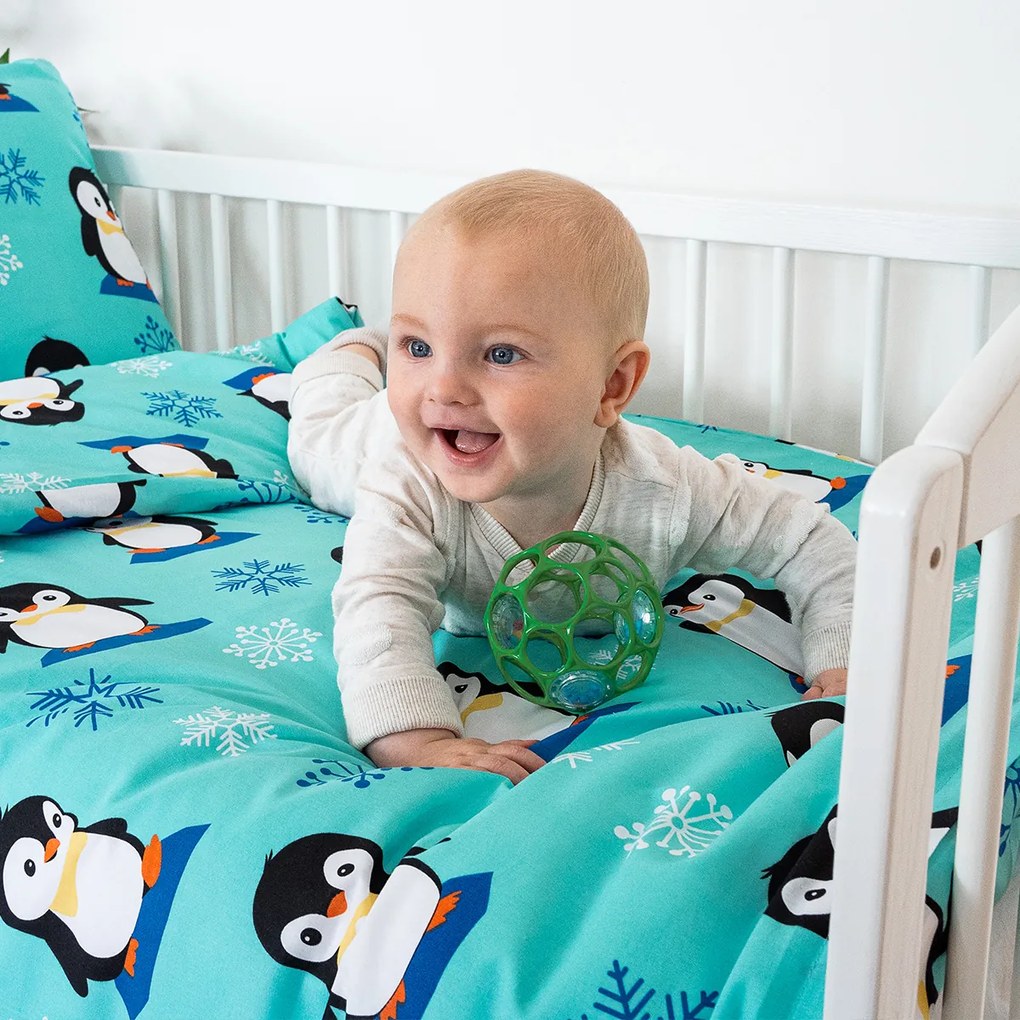 4Home Detské bavlnené obliečky do postieľky Arctic Friends, 100 x 135 cm, 40 x 60 cm