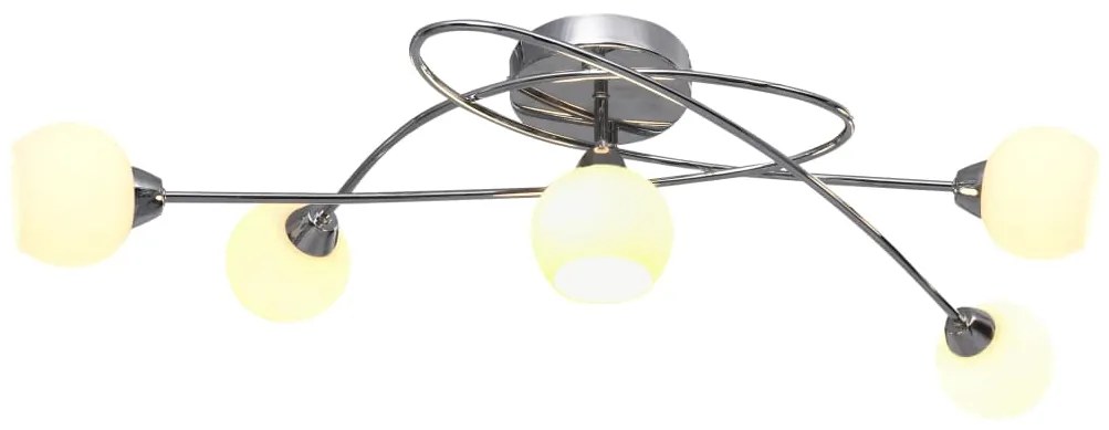 vidaXL Stropná lampa s okrúhlymi keramickými tienidlami 5 žiaroviek G9