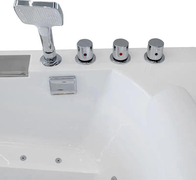 BPS-koupelny Hydromasážna vaňa HYD-MA941 180x90 BIELA s ohrevom vody