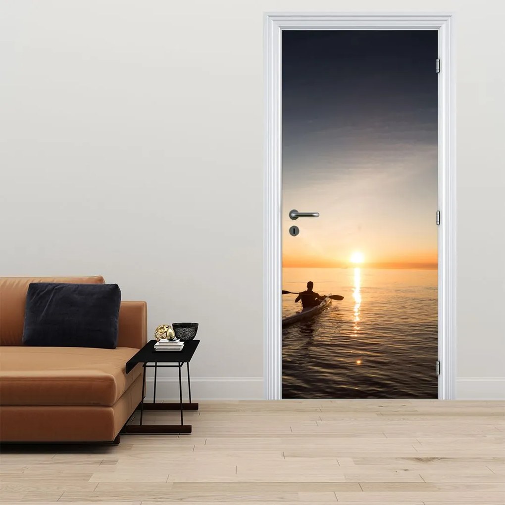 Fototapeta na dvere - Kajak na mori (95x205cm)