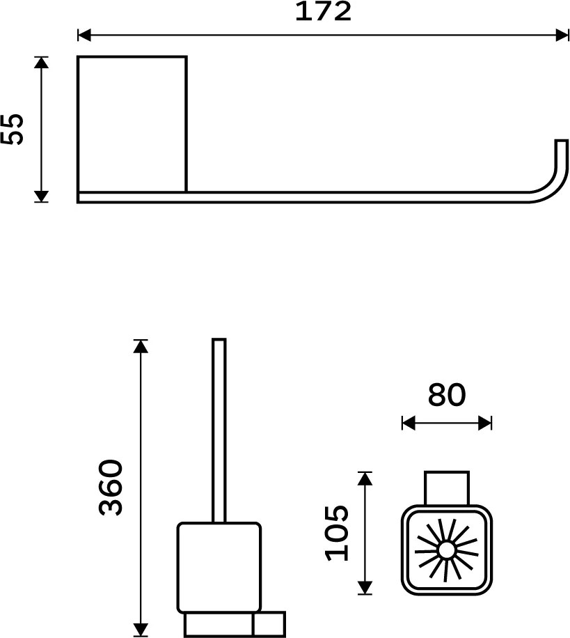 Nimco Sada k WC KIBO čierna - Ki-set-94KN-90