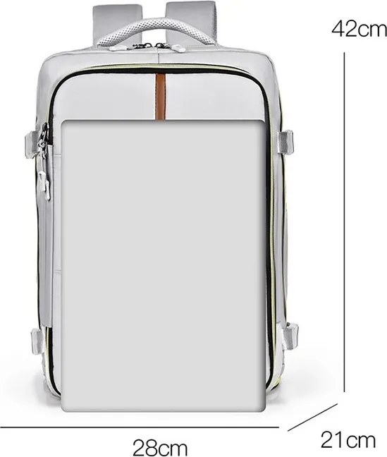 Vodoodolný batoh do školy, na cestovanie a šport sivá