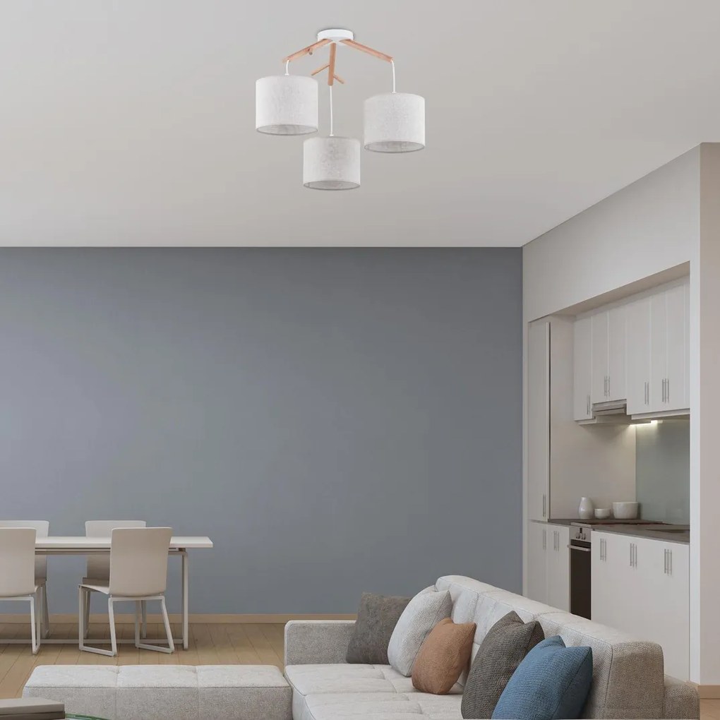 TK-Lighting - Závesná lampa Albero Linen 3