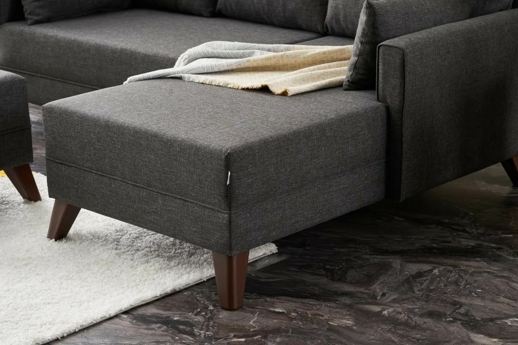 Rohová rozkladacia pohovka Bella Mini Right Anthracite