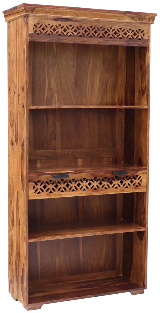 furniture-nabytek.cz - Masívna knižnica 90x180x35 z indického masívu palisander