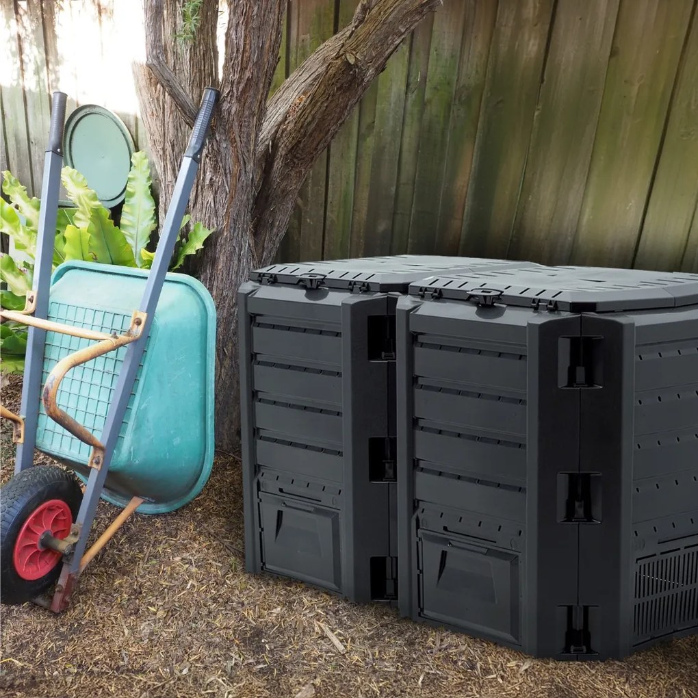 Záhradný kompostér COMPOGREEN, 800l, čierna Prosperplast