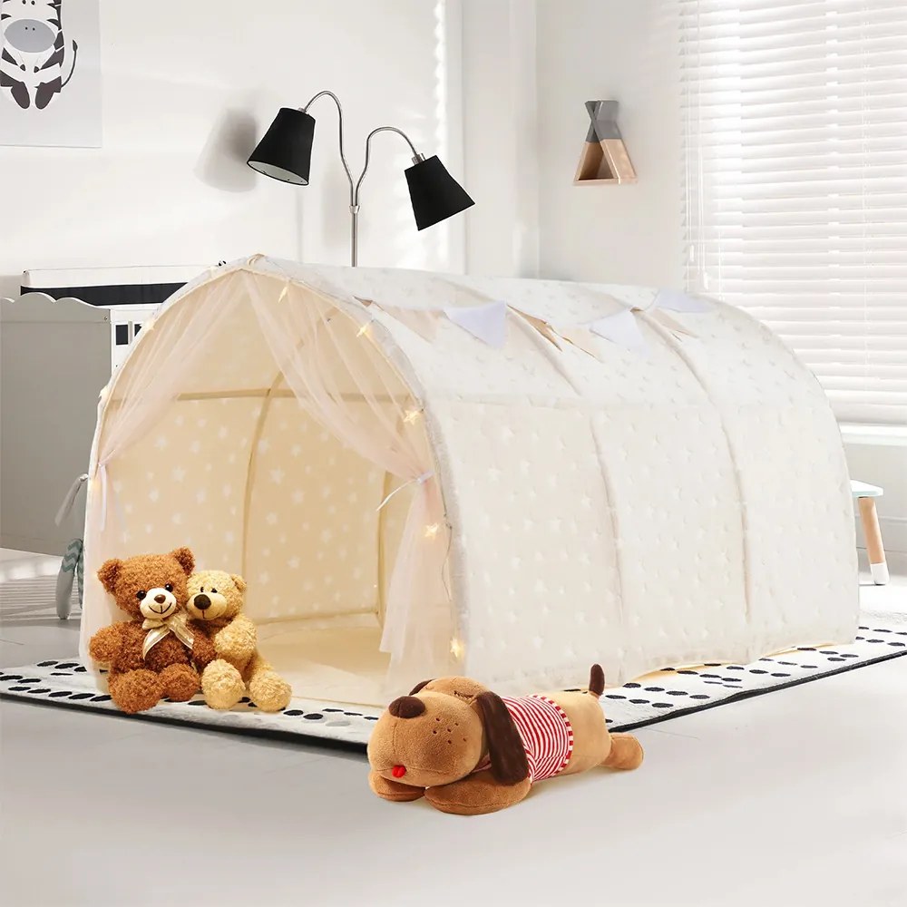 2v1 detský stan béžový