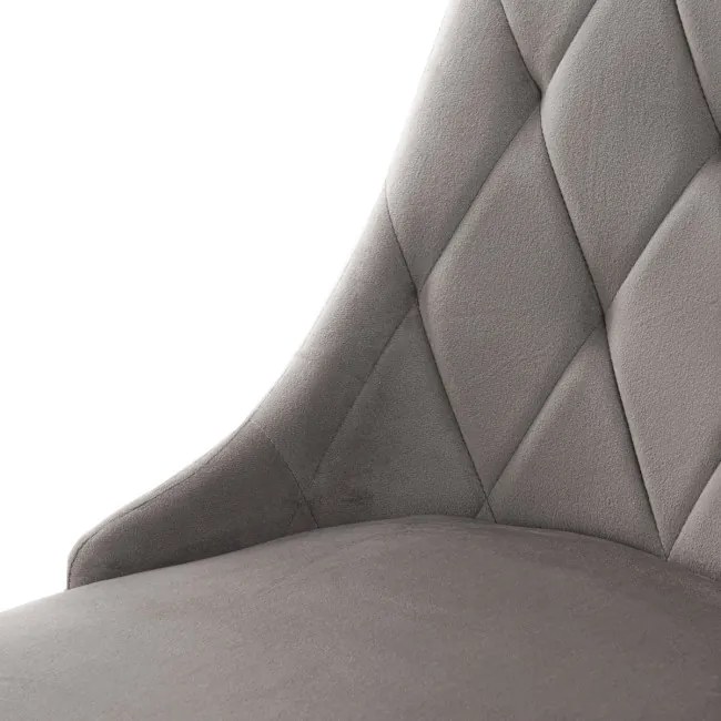 Jedálenská stolička LOUIS QUILTER zamatová sivá 849010