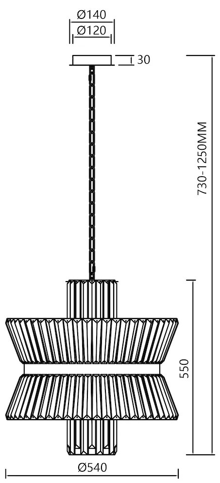 EUlight Luster Aurelia, 1x krištáľové/zlaté kovové tienidlo, (fi 54cm), g