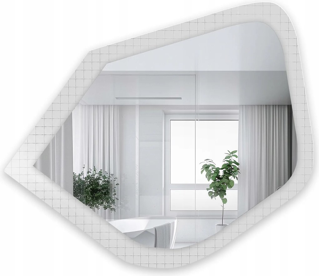 Dekoratívne zrkadlo Luxora Pristal na ornamentálnom skle 160 x 167 cm