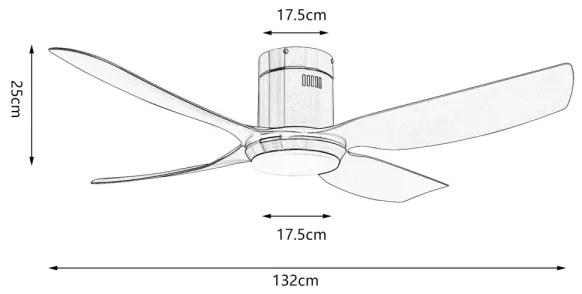 Immax NEO 07282L - LED+CCT stmievateľný stropný ventilátor PURE 24W/230V Wi-Fi Tuya + diaľkový ovládač