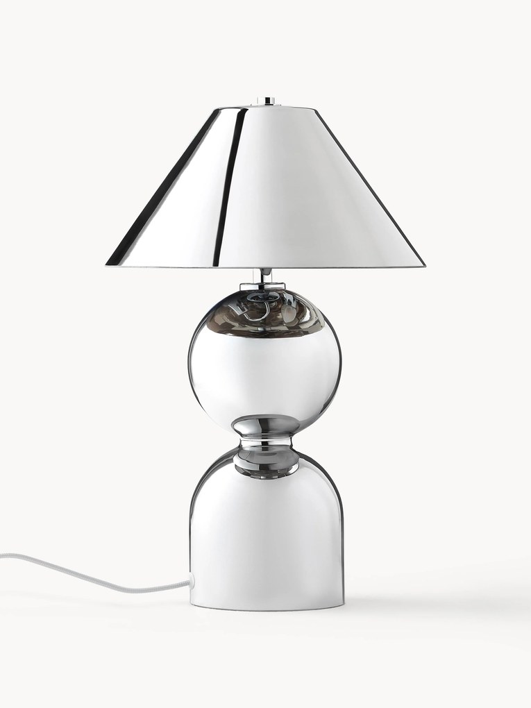 Stolová lampa zo zrkadlového skla's nastaviteľným tienidlom Danielle, V 41 cm