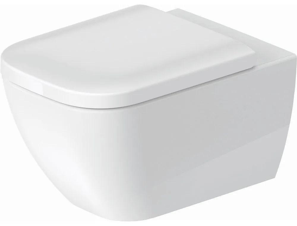 DURAVIT Happy D.2 závesné WC Rimless s hlbokým splachovaním, 365 x 540 mm, biela, s povrchom HygieneGlaze, 2222092000