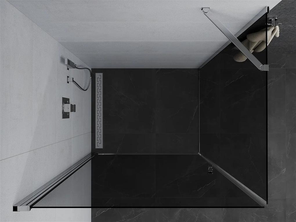 Mexen PRETORIA sprchovací kút 80x110cm, 6mm sklo, chrómový profil-šedé sklo, 852-080-110-01-40