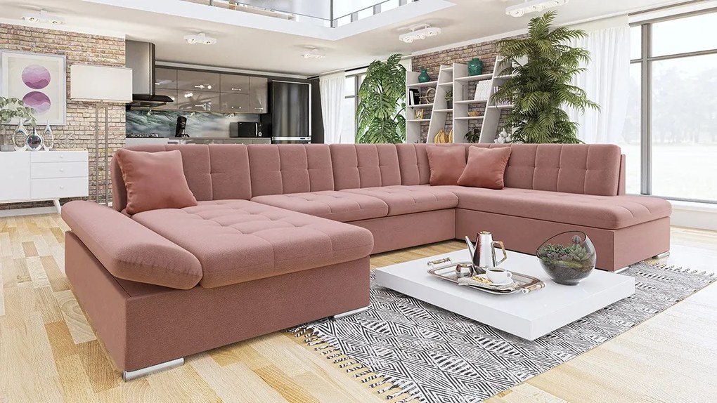 Rohová sedacia súprava Genero Premium, Dostupné poťahy: Tracy 211.03, Strana: Pravá - U