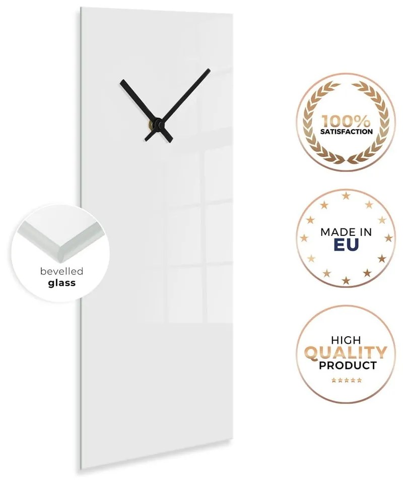 Nástenné hodiny Styler Glassclock Concrete, 20 × 60 cm