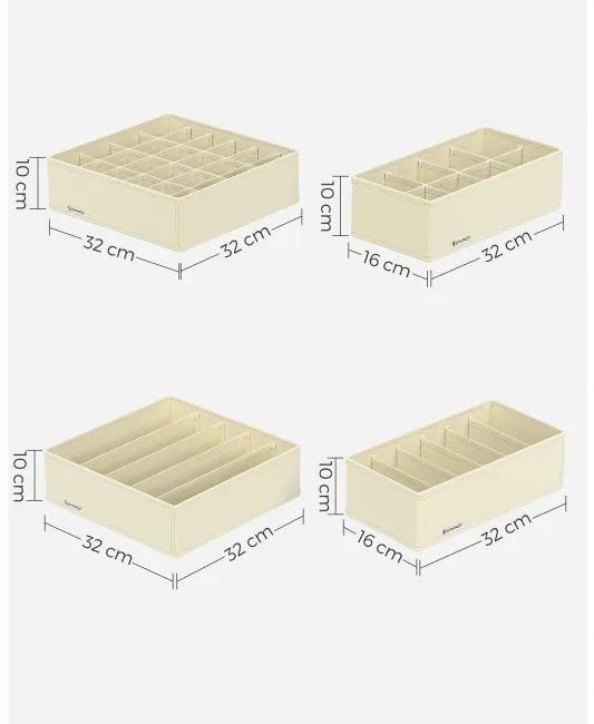 Set organizérov na bielizeň RUS008M01 (8 ks)