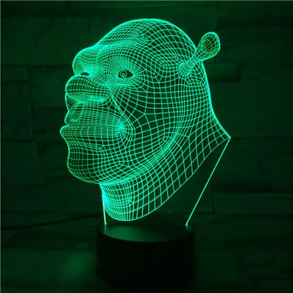 3D LED nočná lampa 3Dmix 3DL-SMRT - Shrek (Smart)