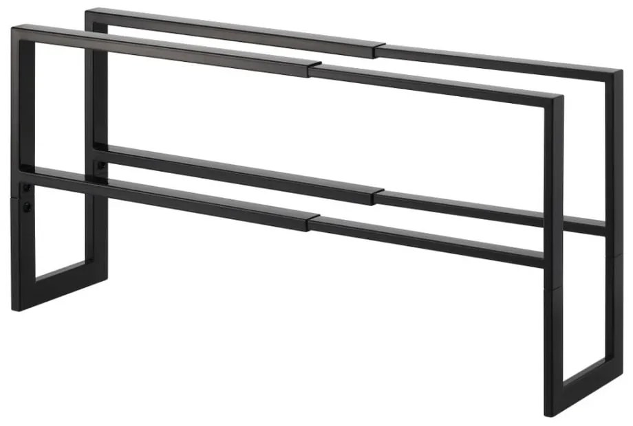 Čierna polica na topánky YAMAZAKI Line