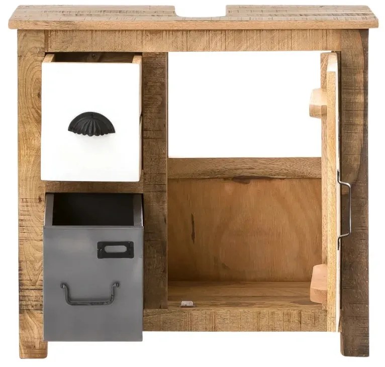 furniture-nabytek.cz - Sada koupelnového nábytku Pune z masivního manga, lakovaná, vícebarevná