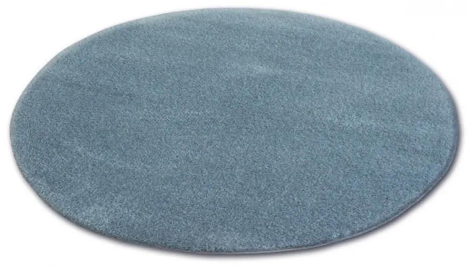 *Luxusný kusový koberec Shaggy Azra šedomodrý kruh, Velikosti 80cm