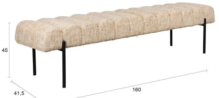 Béžová lavica Jethro – White Label