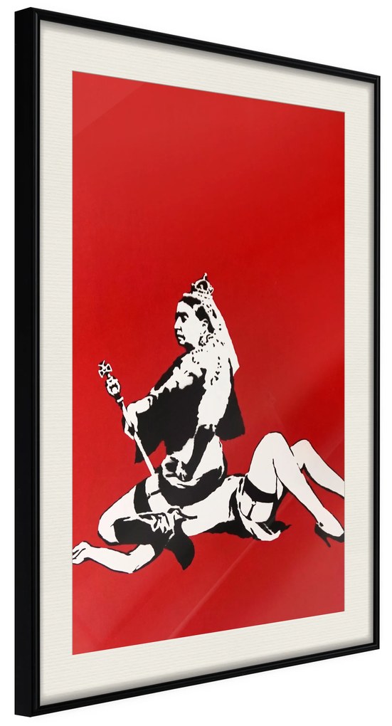 Artgeist Plagát - Banksy: Queen Victoria Veľkosť: 30x45, Verzia: Čierny rám