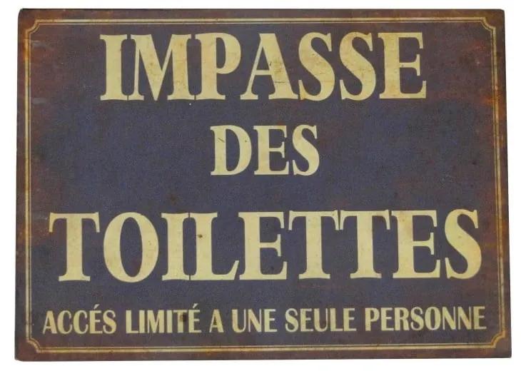 Plechová ceduľa Antic Line Impasse Des Toilettes