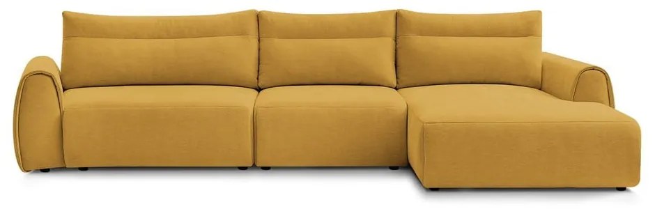Okrovožltá rohová pohovka Aden – Bobochic Paris