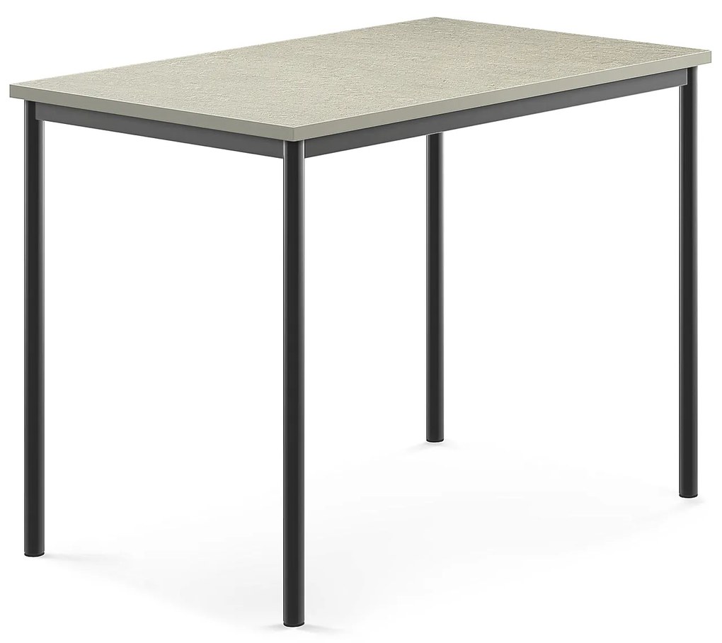 Stôl SONITUS, 1200x800x900 mm, linoleum - svetlošedá, antracit