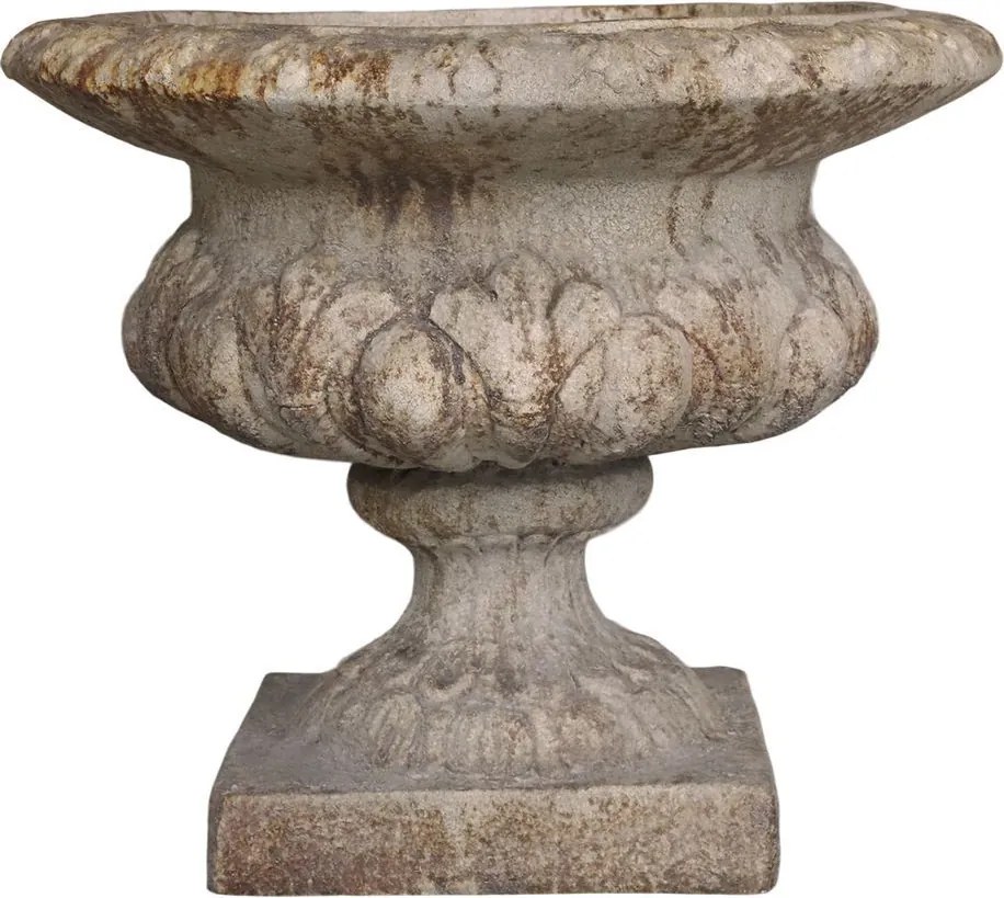 Béžovo-hnedý antik dekoračný kvetináč Broqua - Ø 57*47cm