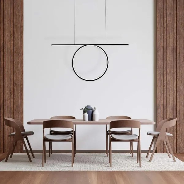 LED závesný luster na lanku ODETTA LED/42W/230V 4000K čierna