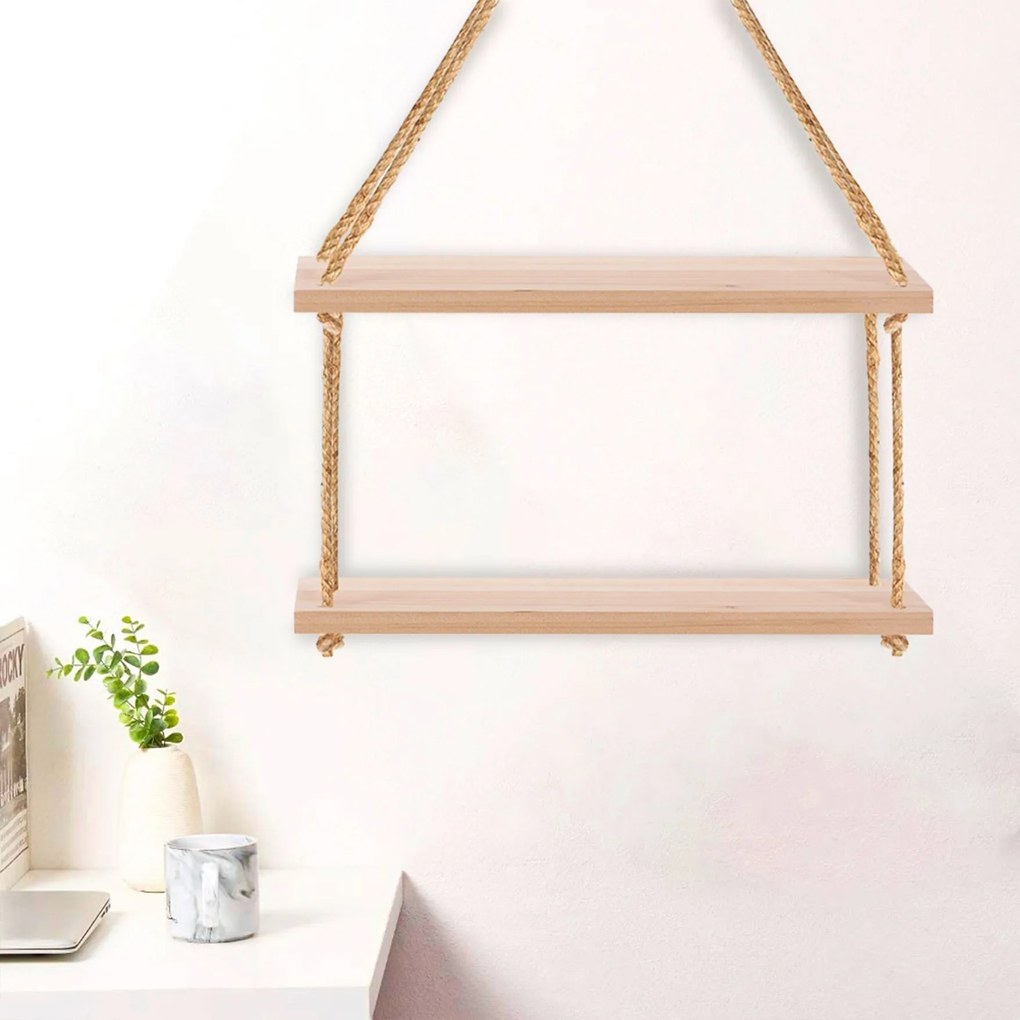 Tutumi Tutumi, nástenná polička 50x15 cm 322121, borovicové drevo, HOM-06808