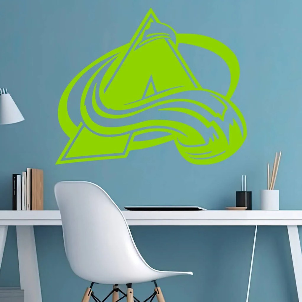 Veselá Stena Samolepka Hokejový tím Colorado Avalanche Farba: žlutá, Veľkosť: 80 x 65 cm