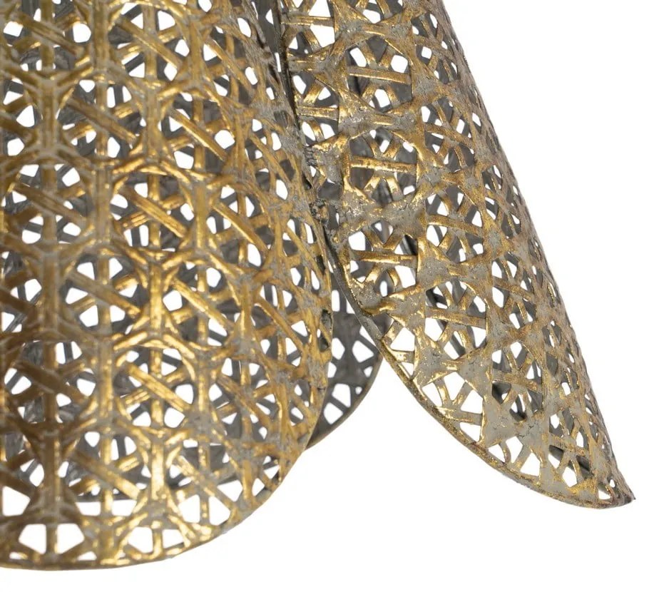 Závesné svietidlo v zlatej farbe s kovovým tienidlom ø 24 cm – Ixia