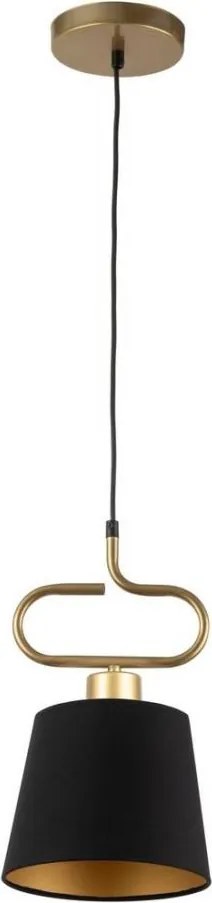 Luster na lanku VOLUTTO 1xE27/60W/230V čierna/medená