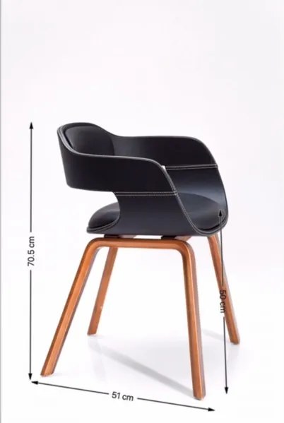 Hnedá Stolička s opierkou Costa Walnut 70,5 × 52 × 51 cm KARE DESIGN