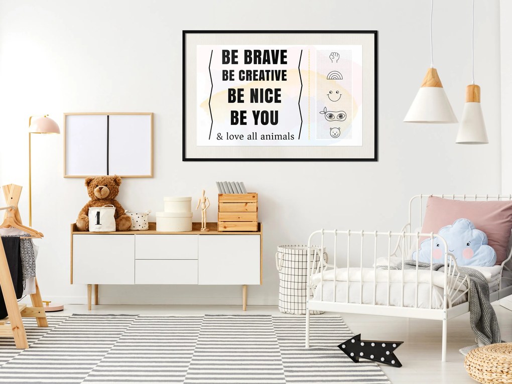 Artgeist Plagát - Be Yourself [Poster] Veľkosť: 30x45, Verzia: Zlatý rám